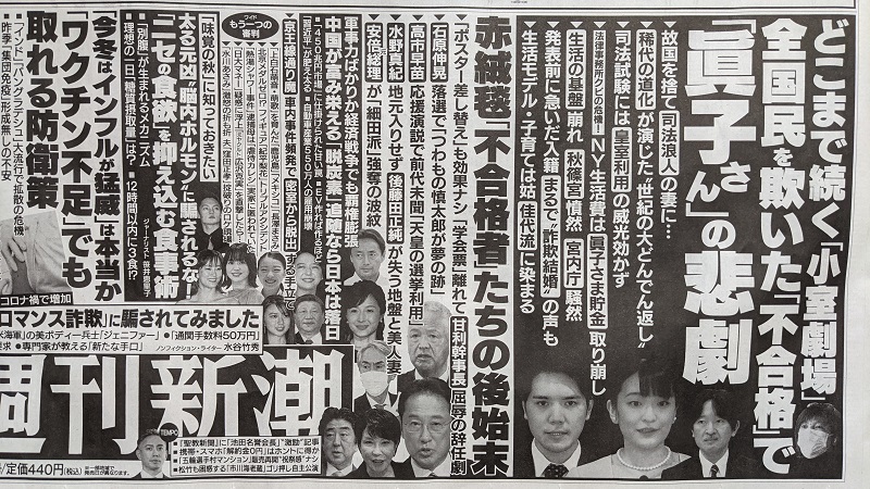週刊新潮 広告 政治