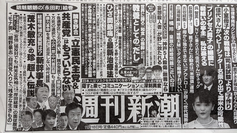 週刊新潮 広告 政治