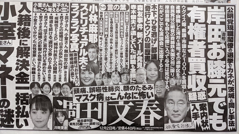 週刊文春 広告 政治