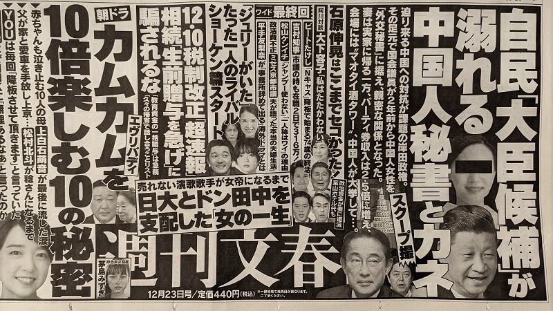 週刊文春 広告 政治