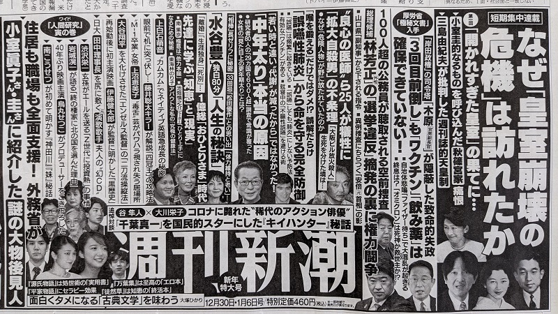 週刊新潮 広告 政治