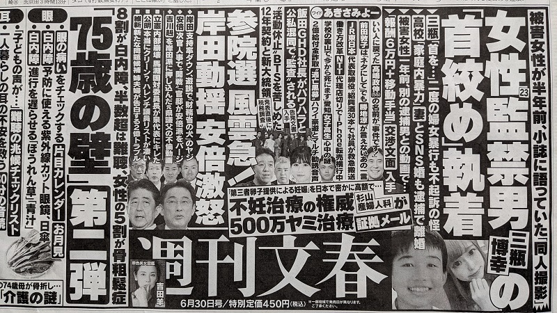 週刊文春 広告 政治