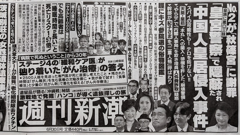 週刊新潮 広告 政治