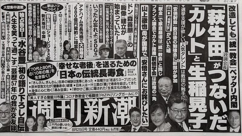 週刊新潮 広告 政治