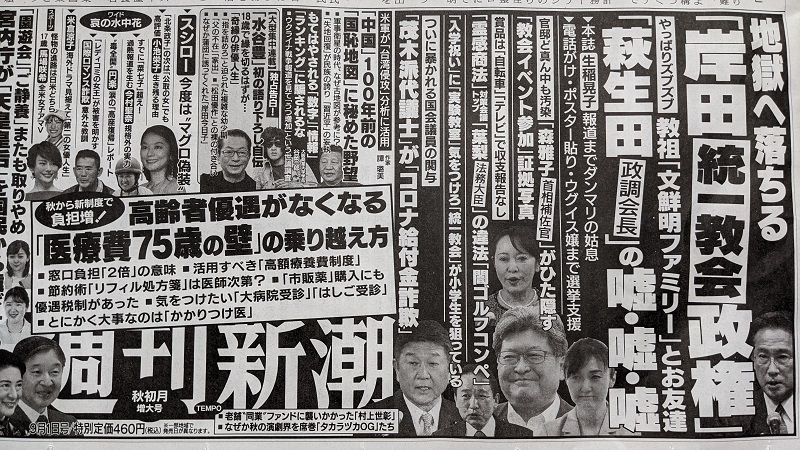 週刊新潮 広告 政治