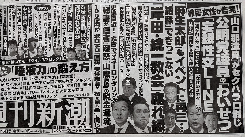 週刊新潮 広告 政治