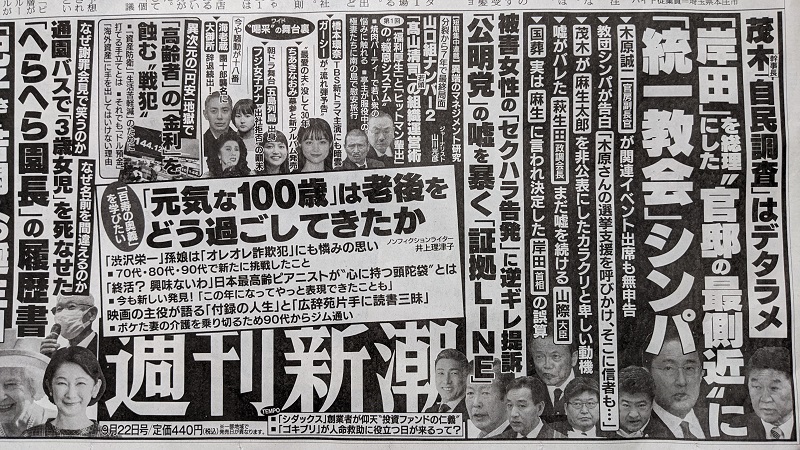 週刊新潮 広告 政治