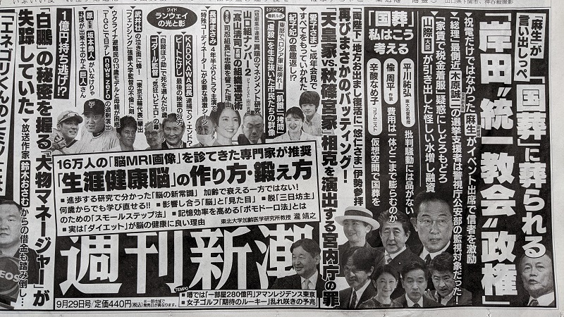 週刊新潮 広告 政治