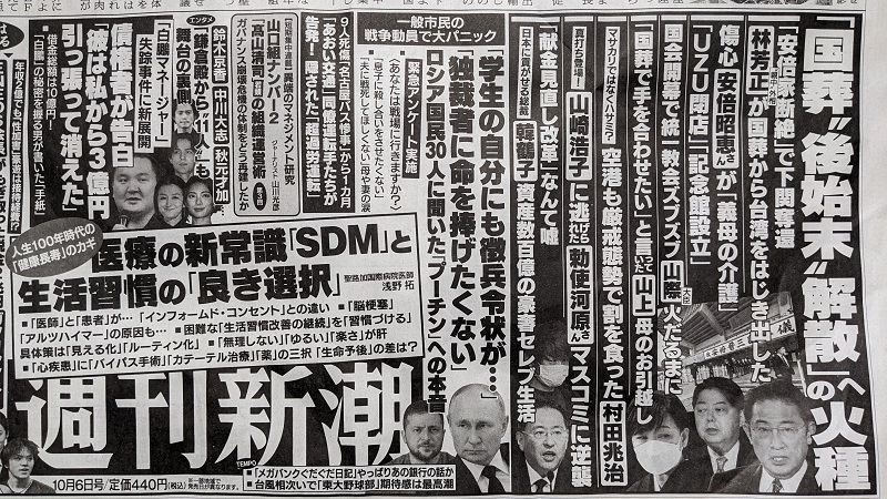 週刊新潮 広告 政治