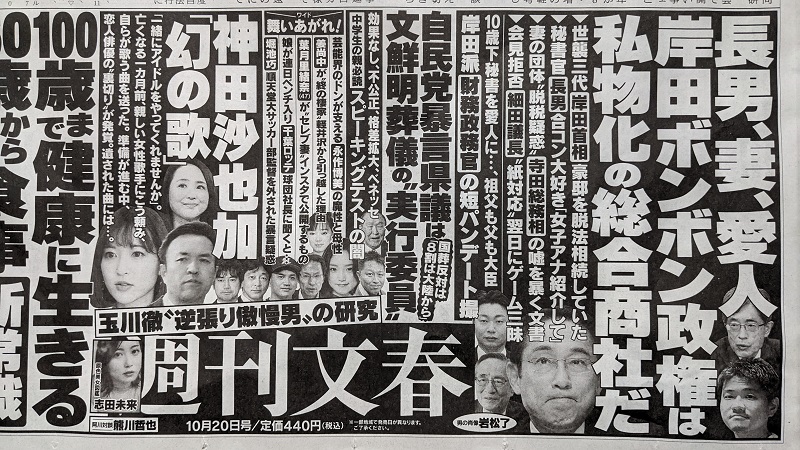 週刊文春 広告 政治