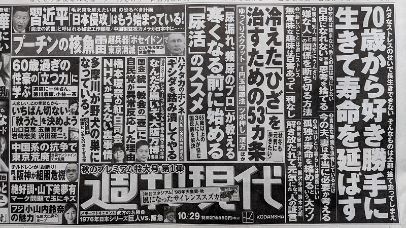 週刊現代 広告 政治