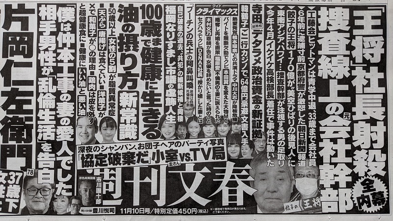 週刊文春 広告 政治