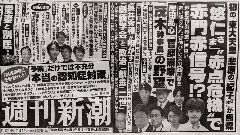 週刊新潮 広告 政治