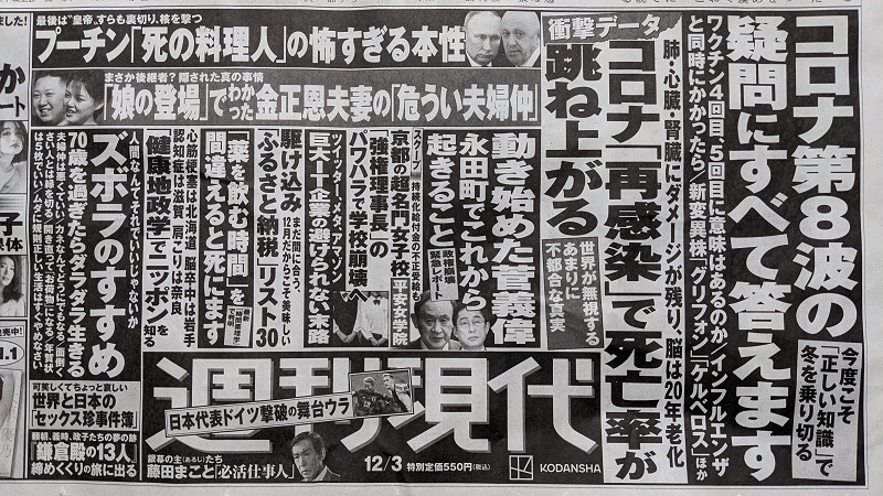 週刊現代 広告 政治