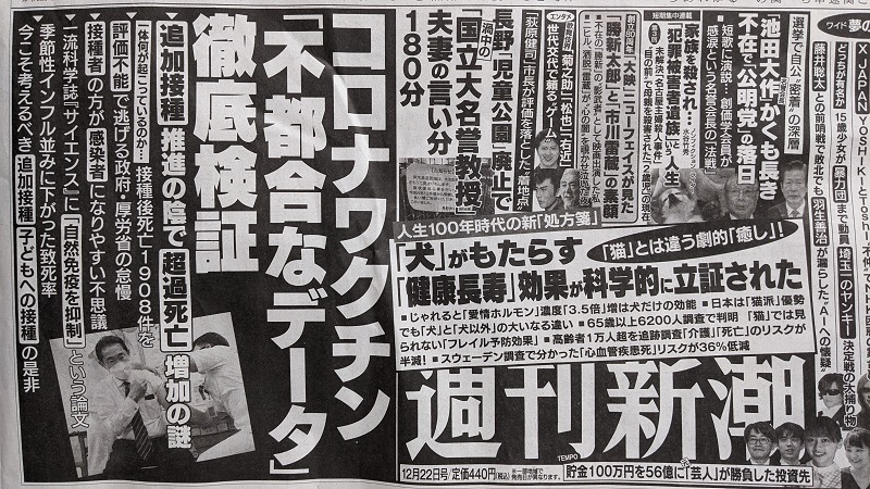 週刊新潮 広告 政治