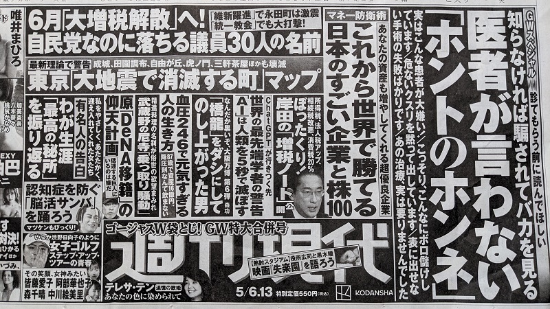 週刊現代 広告 政治