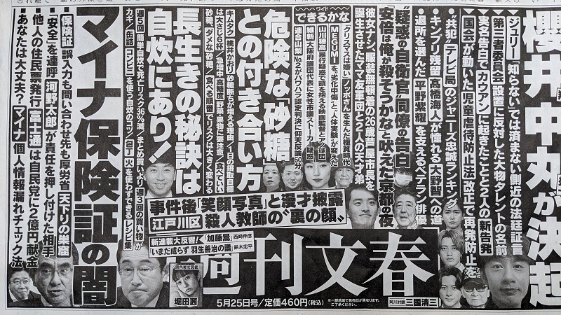 週刊文春 広告 政治