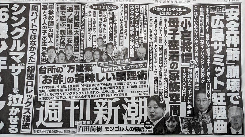 週刊新潮 広告 政治