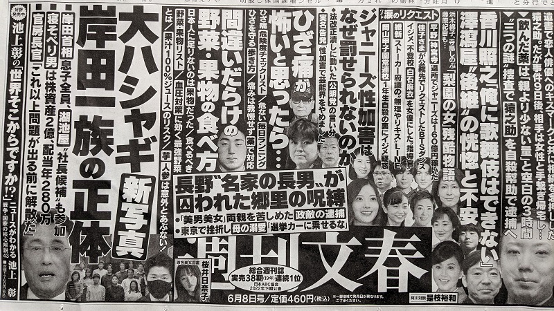 週刊文春 広告 政治