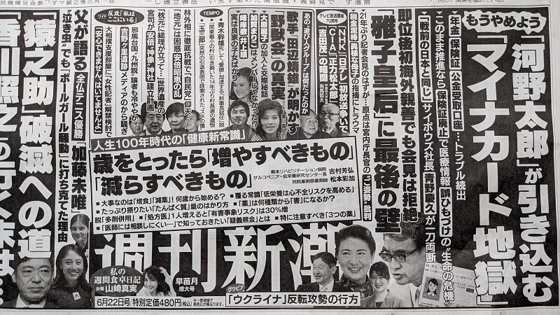 週刊新潮 広告 政治