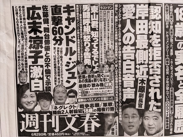 週刊文春 広告 政治