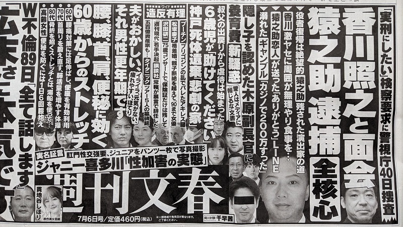週刊文春 広告 政治