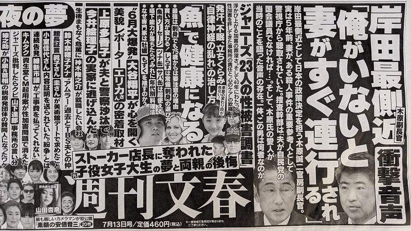 週刊文春 広告 政治