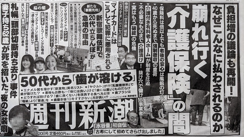 週刊新潮 広告 政治