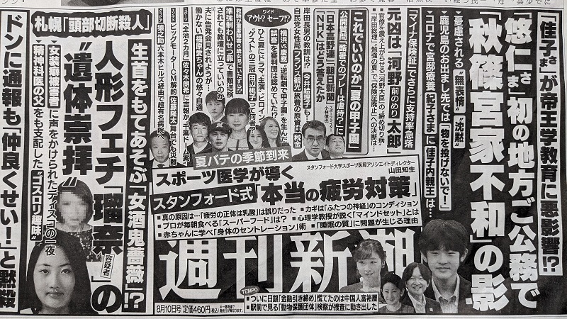 週刊新潮 広告 政治