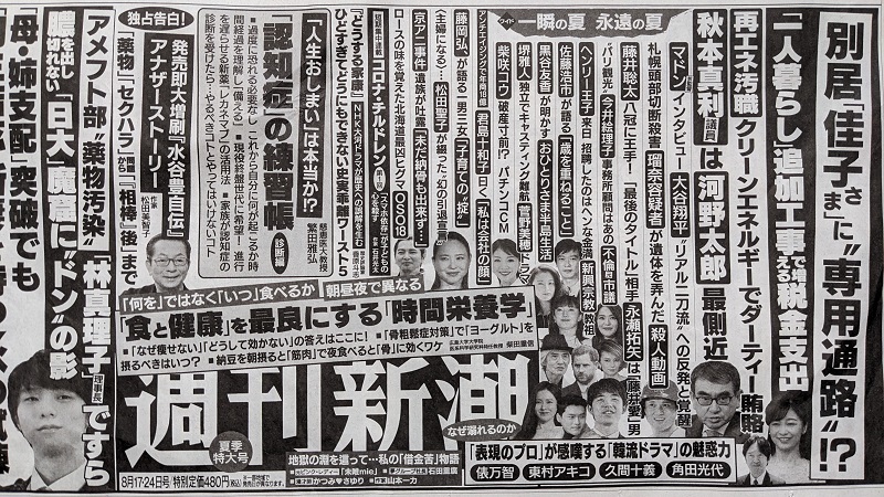 週刊新潮 広告 政治