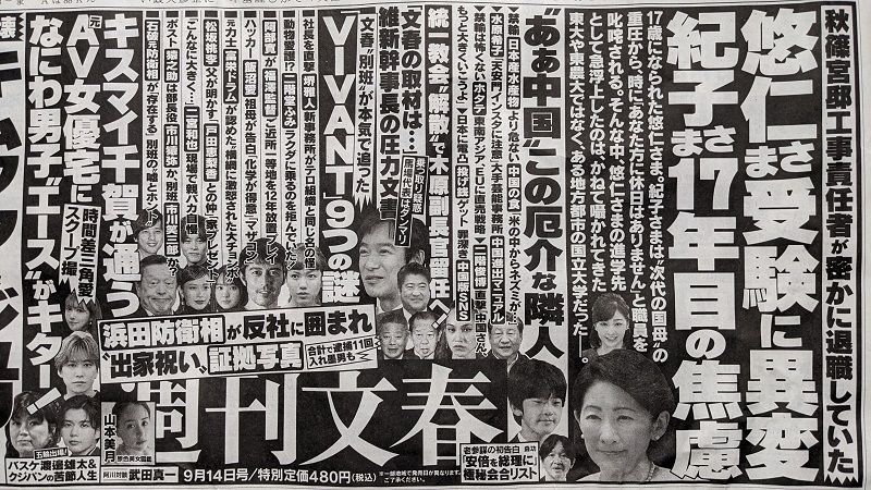 週刊文春 広告 政治