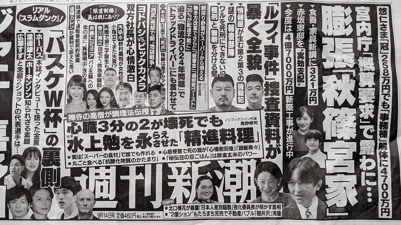 週刊新潮 広告 政治