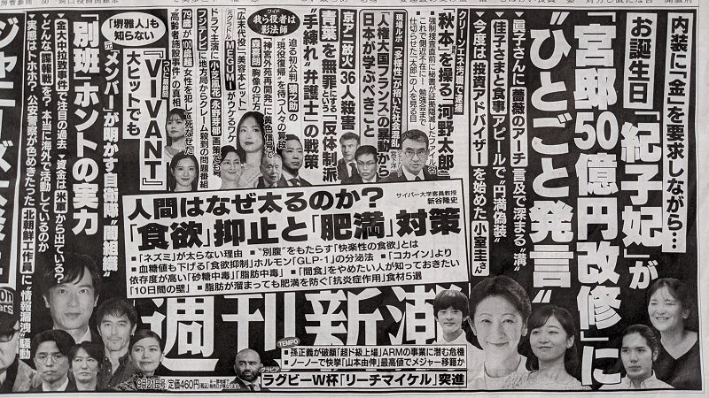週刊新潮 広告 政治