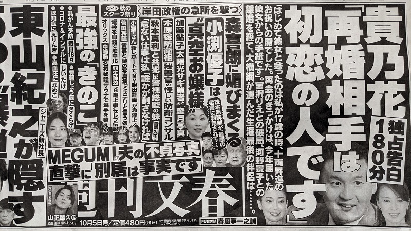 週刊文春 広告 政治