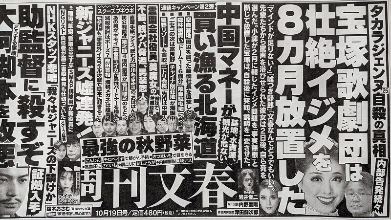週刊文春 広告 政治