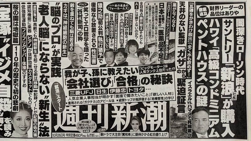 週刊新潮 広告 政治