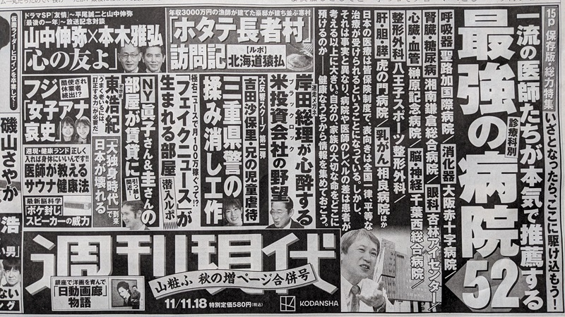 週刊現代 広告 政治
