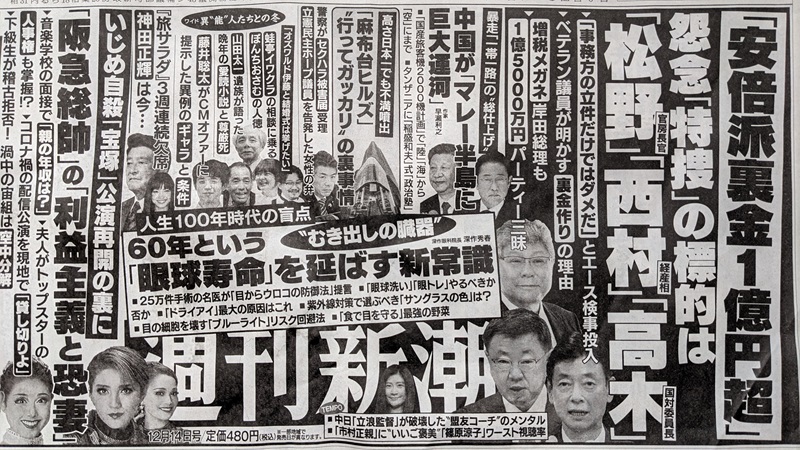 週刊新潮 広告 政治
