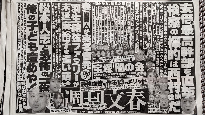 週刊文春 広告 政治