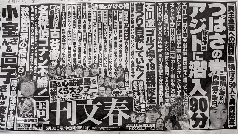 週刊文春 広告 政治