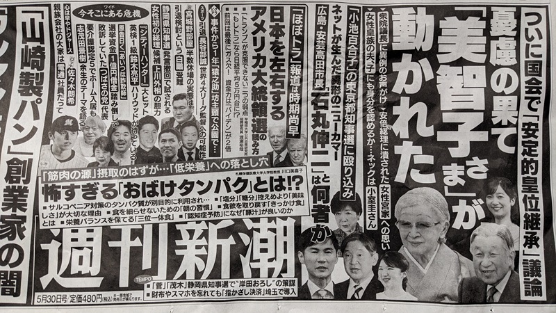 週刊新潮 広告 政治