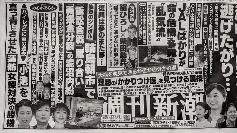 週刊新潮 広告 政治
