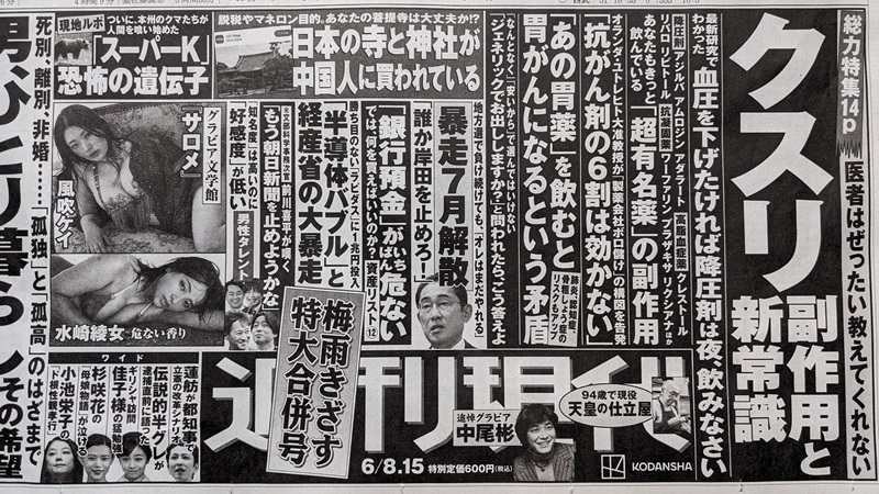 週間現代 広告 政治