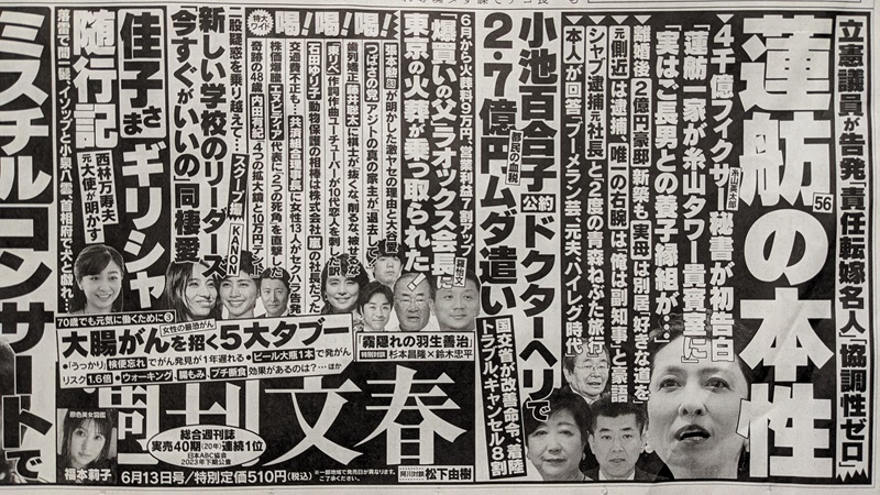週刊文春 広告 政治