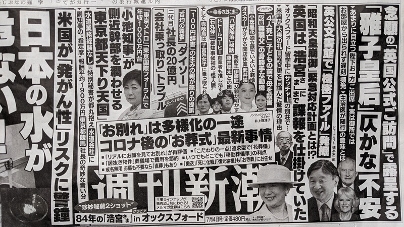 週刊新潮 広告 政治