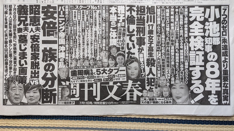 週刊文春 広告 政治