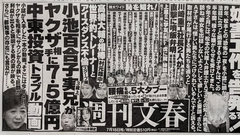 週刊文春 広告 政治