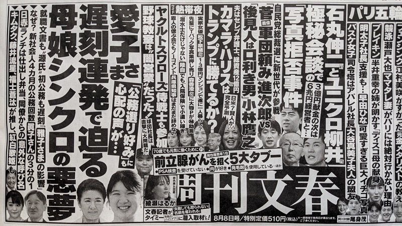 週刊文春 広告 政治