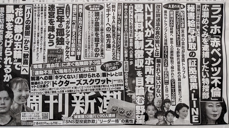 週刊新潮 広告 政治