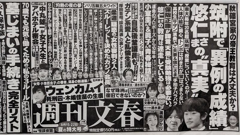 週刊文春 広告 政治